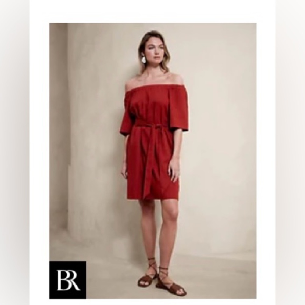Banana Republic linen blend mini-dress